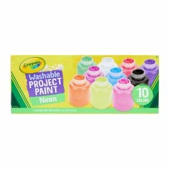 Hot Sale 🌟 12 Packs: 10ct. (120 total) Crayola Neon Washable Kids Paint Set 😀
