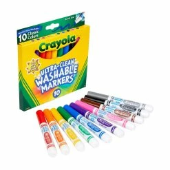 Hot Sale 🌟 Crayola® Ultra-Clean Broad Line Classic Color Markers, 10 Count 🛒 -Crayola Shop 10359395 8