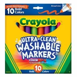 Cheapest 🔥 12 Packs: 10 ct. (120 total) Crayola® Ultra-Clean Broad Line Bold Markers 🌟
