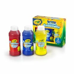 Budget 🔔 Crayola Primary Colors Washable Fingerpaints, 3ct. 🤩 -Crayola Shop 10382699 4 u
