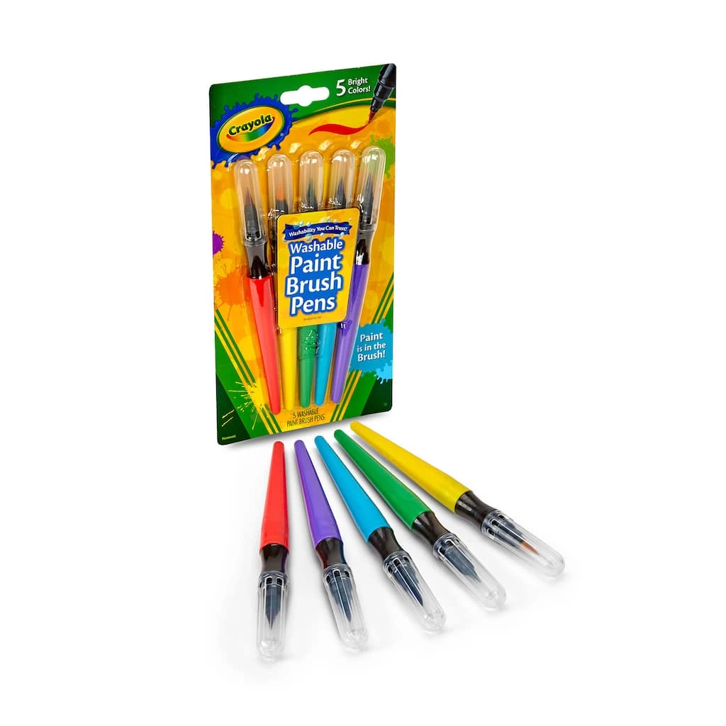 Best deal 🥰 12 Packs: 5 ct. (60 total) Crayola® Washable Paint Brush Pens 👍 4 Best deal 🥰 12 Packs: 5 ct. (60 total) Crayola® Washable Paint Brush Pens 👍 - Image 2