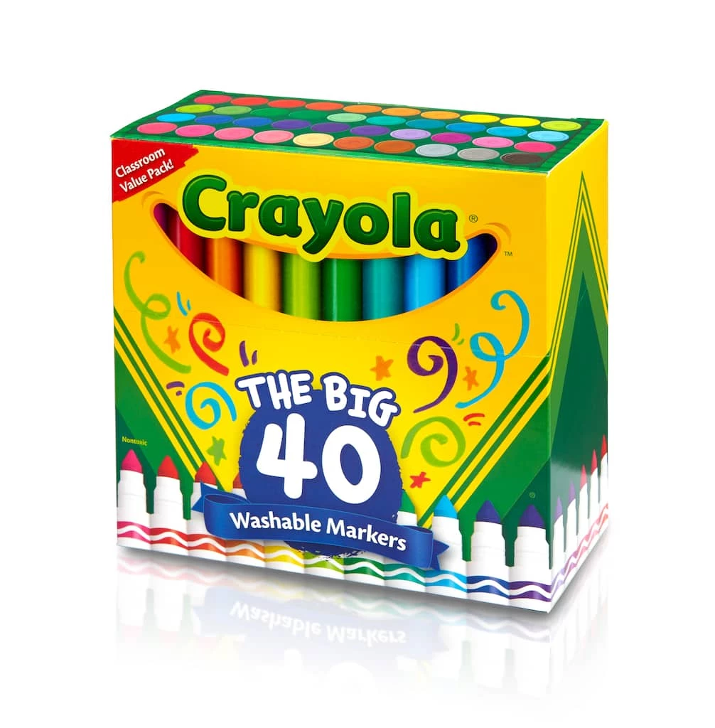 Budget ๐ Crayola Ultra Clean Washable Classic Colors Broad Line Markers, 40ct. ๐ 6 Budget ๐ Crayola Ultra Clean Washable Classic Colors Broad Line Markers, 40ct. ๐ - Image 4