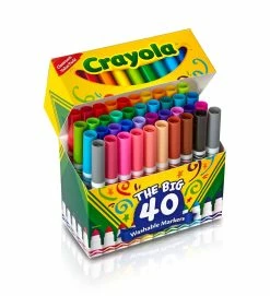 Wholesale 😀 6 Packs: 40 ct. (240 total) Crayola Ultra Clean Washable Classic Colors Broad Line Markers 🛒 -Crayola Shop 10491270 3 1