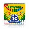 Budget 😍 Crayola Ultra Clean Washable Classic Colors Broad Line Markers, 40ct. 😀 -Crayola Shop 10491270 4