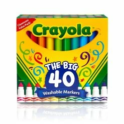 Budget 😍 Crayola Ultra Clean Washable Classic Colors Broad Line Markers, 40ct. 😀