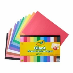 Brand new 💯 16 Packs: 48 ct. (768 total) Crayola® Giant Construction Papers with Stencil 👏 -Crayola Shop 10567669 2