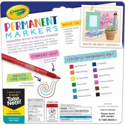 Discount 🥰 Crayola® Take Note!™ Permanent Markers, 12ct. ❤️ -Crayola Shop 10576320 2