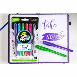 Cheapest 🧨 24 Packs: 6 ct. (144 total) Crayola® Take Note!™ Washable Felt Tip Marker Pens 👏 -Crayola Shop 10609833 5