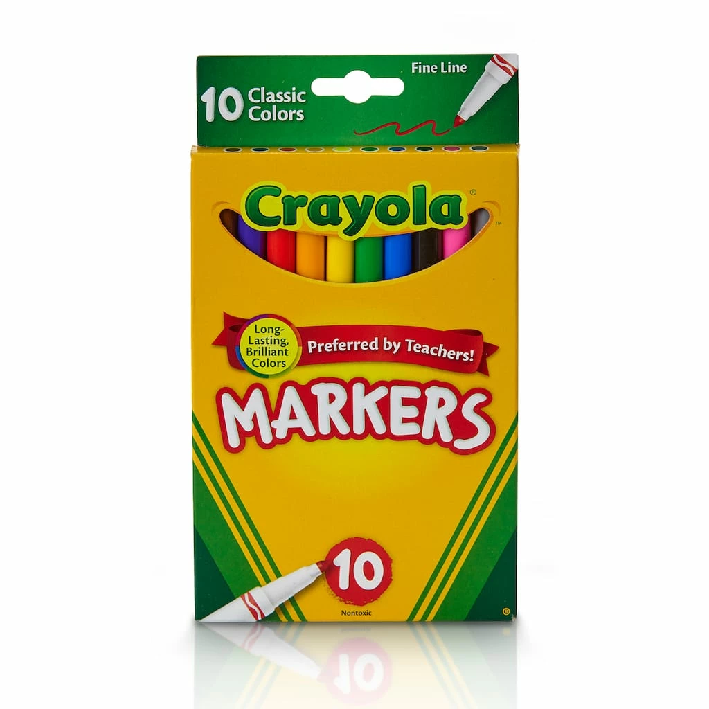 Discount 👍 12 Packs: 10 ct. (120 total) Crayola® Classic Colors Fine Line Markers ⭐ 3 Discount 👍 12 Packs: 10 ct. (120 total) Crayola® Classic Colors Fine Line Markers ⭐