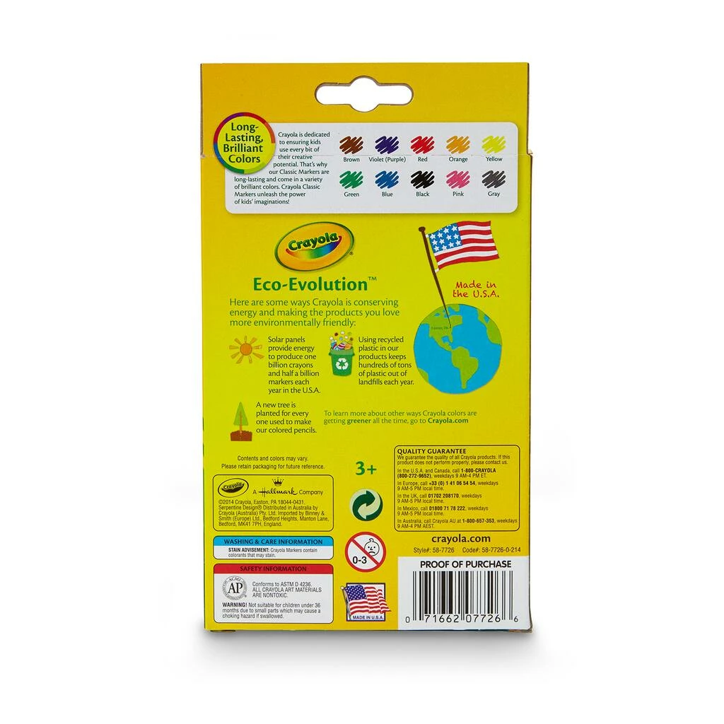 Discount 👍 12 Packs: 10 ct. (120 total) Crayola® Classic Colors Fine Line Markers ⭐ 5 Discount 👍 12 Packs: 10 ct. (120 total) Crayola® Classic Colors Fine Line Markers ⭐ - Image 3