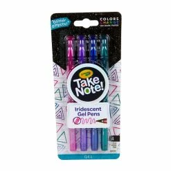 New ✔️ 12 Packs: 4 ct. (48 total) Crayola® Take Note™ Iridescent Gel Pens 😉