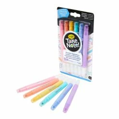 Best deal 🥰 8 Packs: 6 ct. (48 total) Crayola® Take Note™ Pastel Erasable Highlighters 🥰 -Crayola Shop 10623419 3 1
