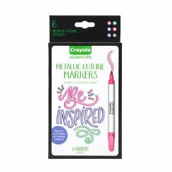 Cheapest 🤩 8 Packs: 6 ct. (48 total) Crayola® Signature™ Metallic Outline Paint Markers 👏