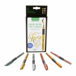 Outlet 😀 6 Packs: 6 ct. (36 total) Crayola® Signature™ Liquid Metal Permanent Markers ⌛ -Crayola Shop 10645313 2 1