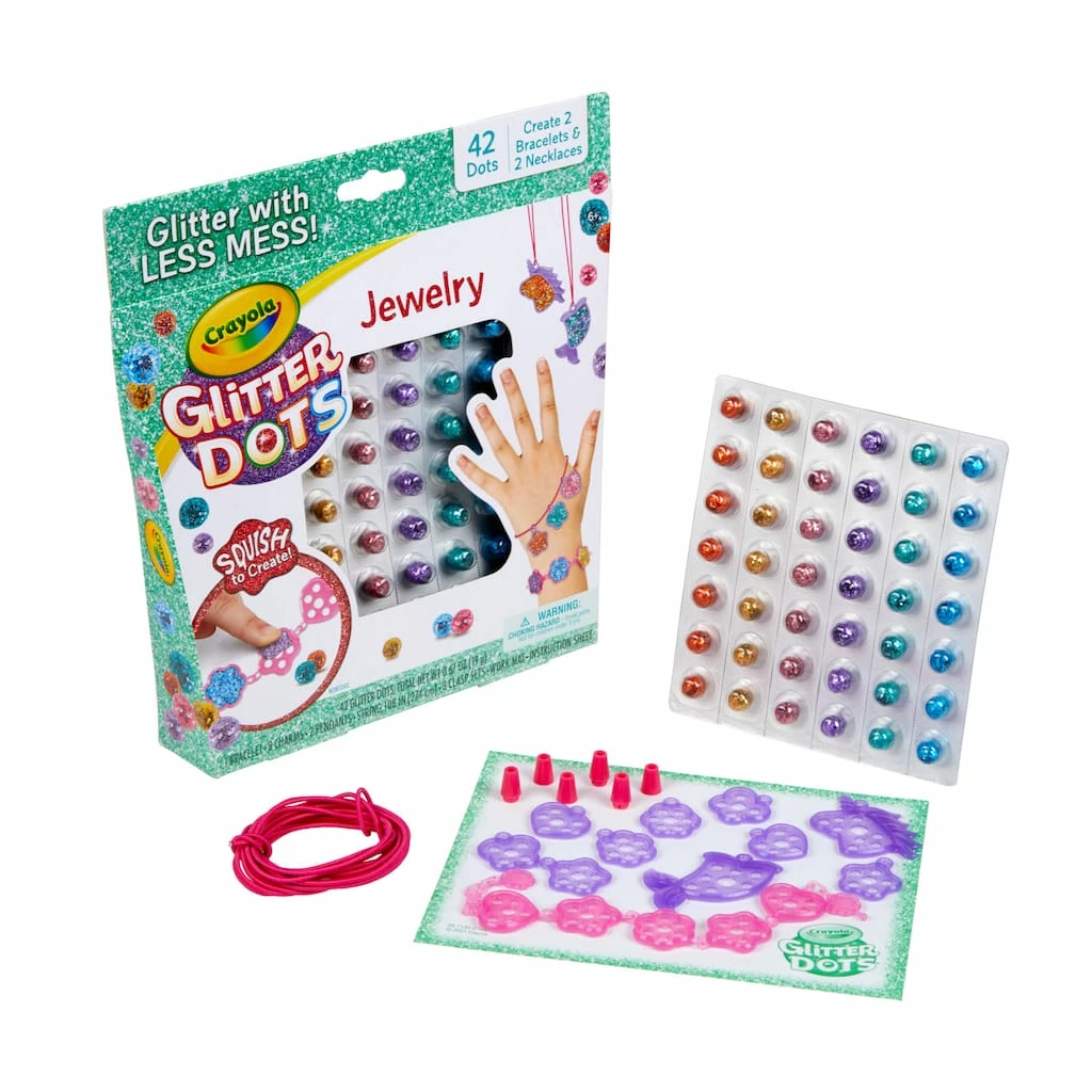 Wholesale 😀 Crayola® Glitter Dots Jewelry Kit 🤩 3 Wholesale 😀 Crayola® Glitter Dots Jewelry Kit 🤩