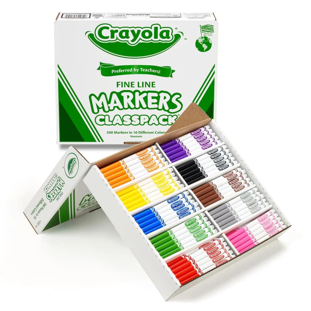 Outlet ๐ Crayola® Classpack® Fine Line Markers, Pack of 200 โค๏ธ 4 Outlet ๐ Crayola® Classpack® Fine Line Markers, Pack of 200 โค๏ธ - Image 2