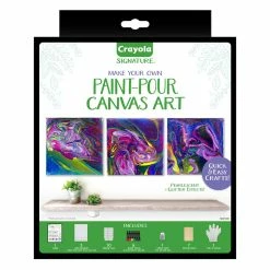 Flash Sale 🎉 10 Pack: Crayola® Signature™ Paint Pour Canvas Art Kit 👏