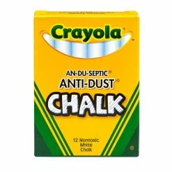 Best Sale 👍 60 Packs: 12 ct. (720 total) Crayola® Anti-Dust® White Chalk 😍