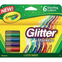 Best Pirce 🌟 Crayola® 6 Color Glitter Markers 🎁