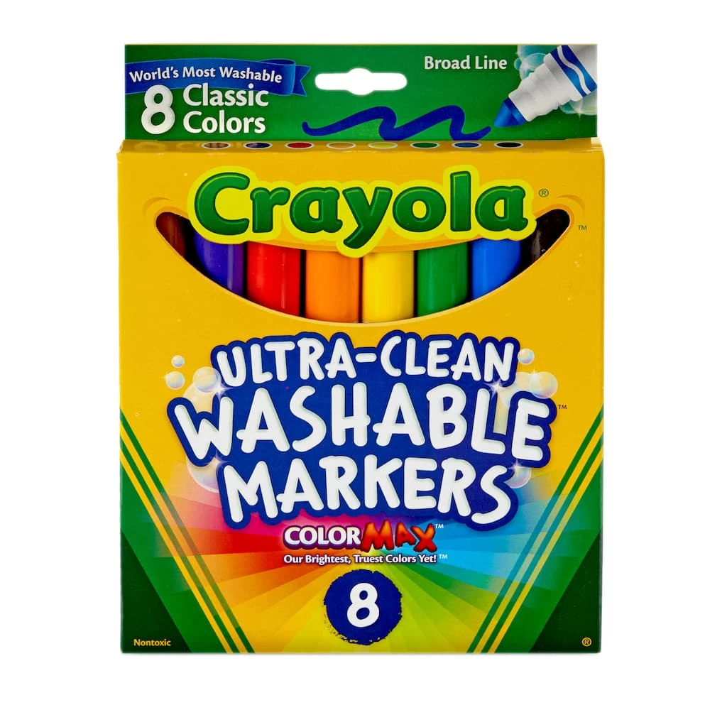Budget π 12 Packs: 8 ct. (96 total) Crayola® Washable™ Classic Broad Line Marker Set π 3 Budget π 12 Packs: 8 ct. (96 total) Crayola® Washable™ Classic Broad Line Marker Set π