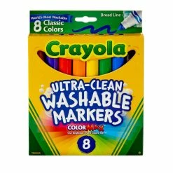 Best Pirce ❤️ Crayola® Washable™ Classic 8 Color Broad Line Marker Set 🔔
