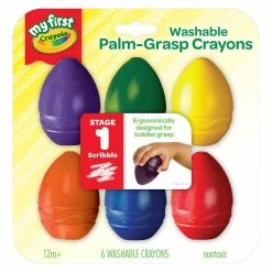 Wholesale 🔥 My First Crayola® 6 Washable Palm Grasp Crayons 🔔