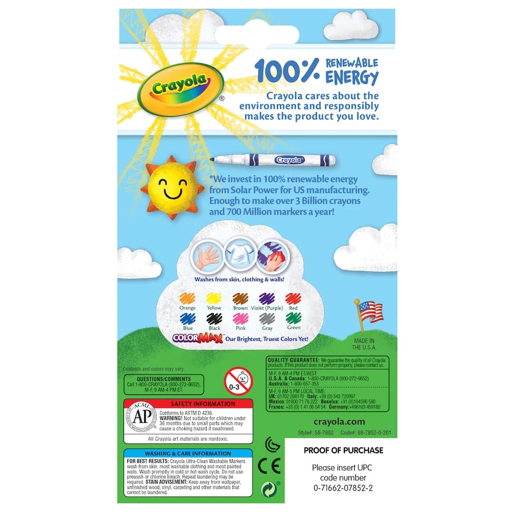 Best Sale 🎁 4 Packs: 6 Packs 10 ct. (240 total) Crayola® Ultra-Clean Classic Colors Fine Line Markers 🎉 4 Best Sale 🎁 4 Packs: 6 Packs 10 ct. (240 total) Crayola® Ultra-Clean Classic Colors Fine Line Markers 🎉 - Image 2