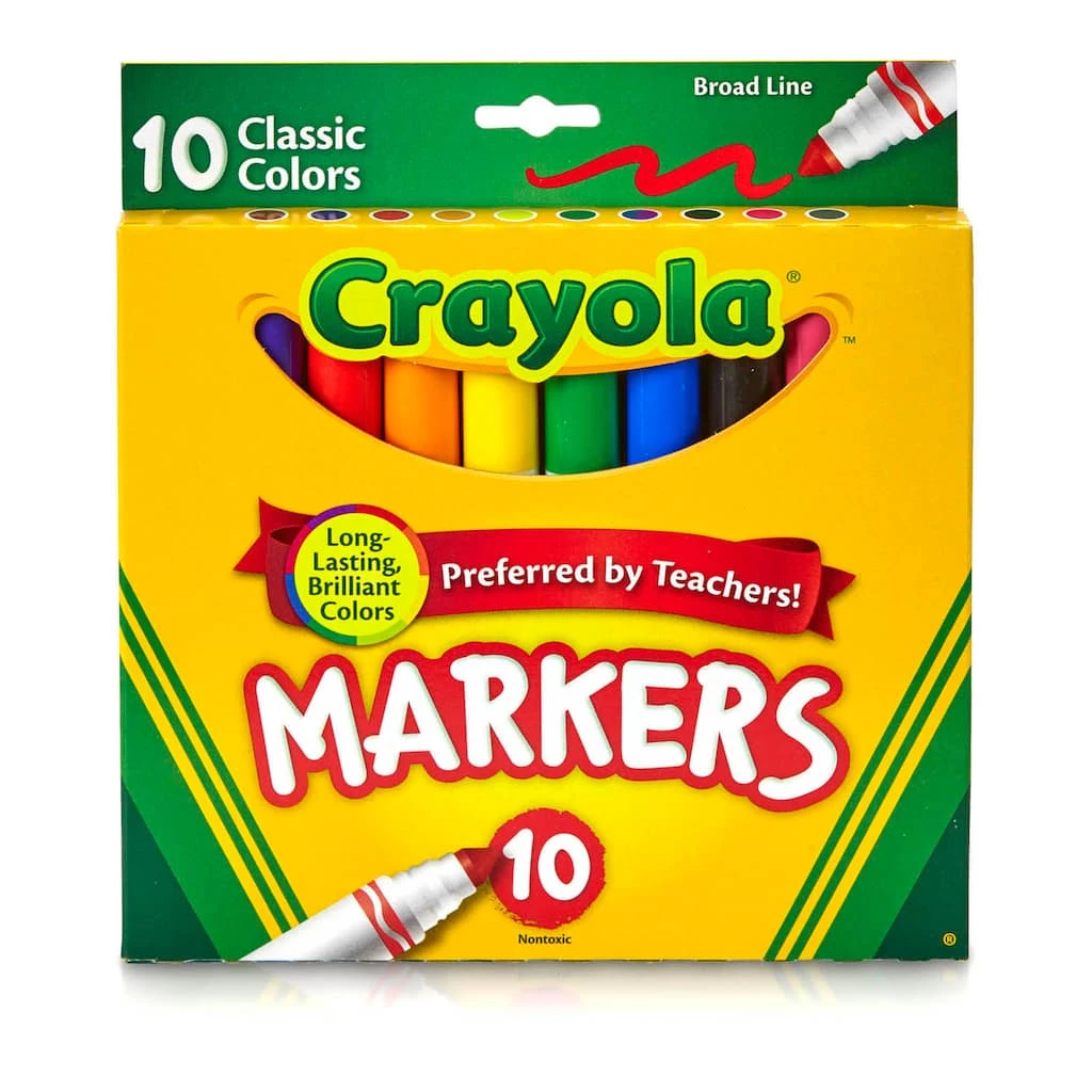 Budget 𧨠4 Packs: 6 Packs 10 ct. (240 total) Crayola® Classic Colors Broad Line Markers π 4 Budget 𧨠4 Packs: 6 Packs 10 ct. (240 total) Crayola® Classic Colors Broad Line Markers π - Image 2