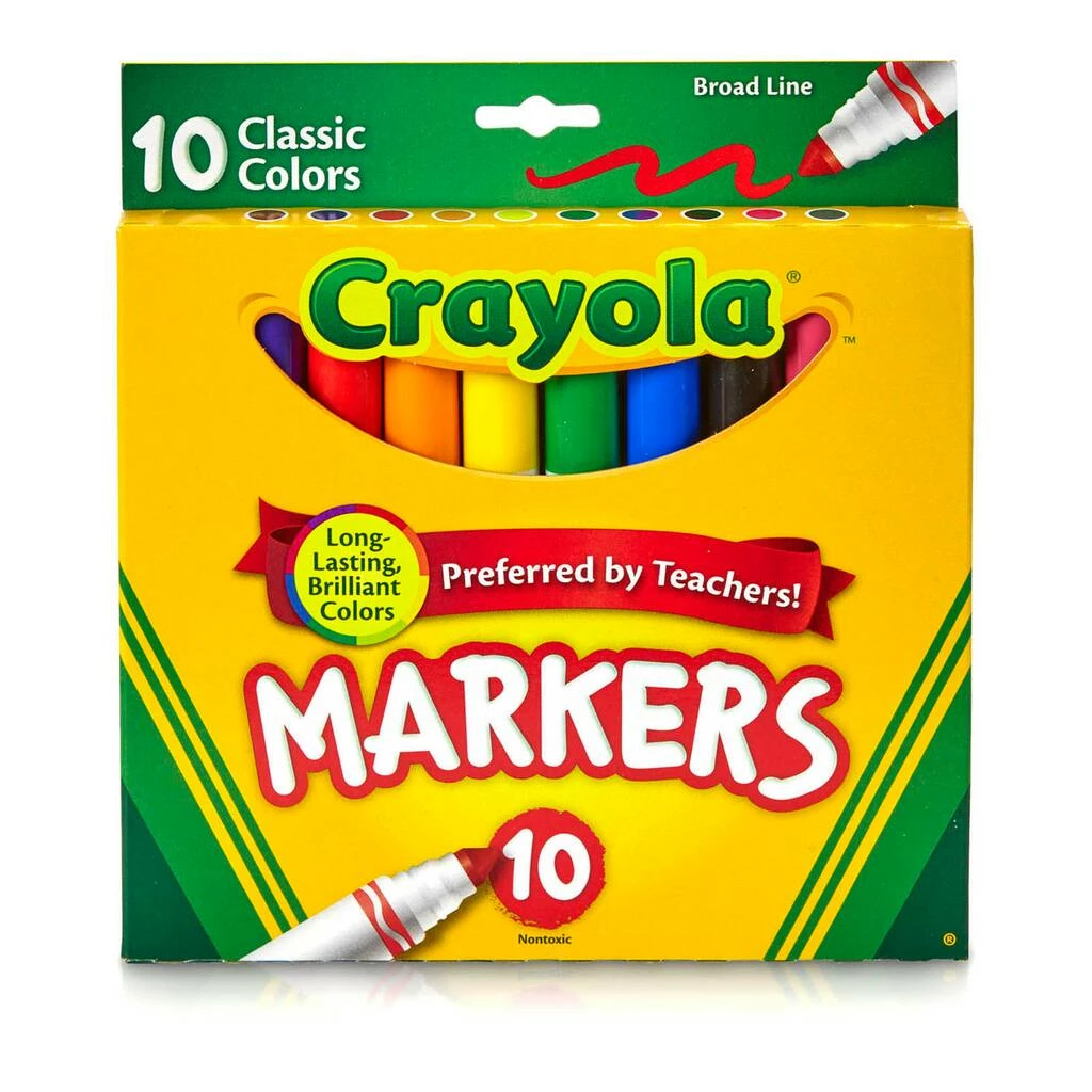 Budget π Crayola® Classic Colors Broad Line Markers, 6 Packs of 10 π― 4 Budget π Crayola® Classic Colors Broad Line Markers, 6 Packs of 10 π― - Image 2