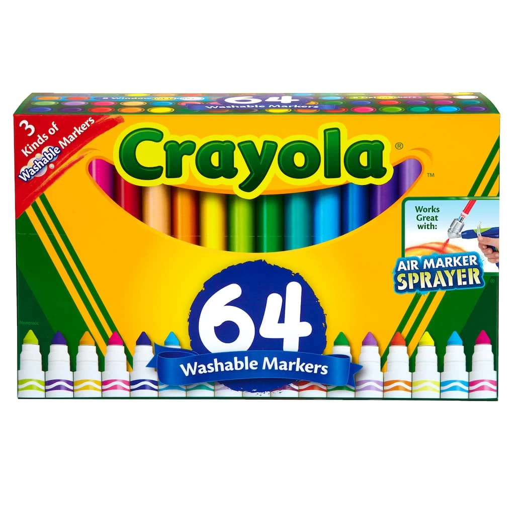 Wholesale ๐งจ 6 Packs: 64 ct. (384 total) Crayola® Washable Broad Line Markers ๐ 3 Wholesale ๐งจ 6 Packs: 64 ct. (384 total) Crayola® Washable Broad Line Markers ๐