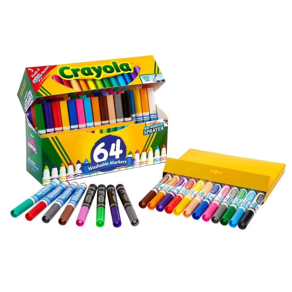 Wholesale ๐งจ 6 Packs: 64 ct. (384 total) Crayola® Washable Broad Line Markers ๐ 5 Wholesale ๐งจ 6 Packs: 64 ct. (384 total) Crayola® Washable Broad Line Markers ๐ - Image 3