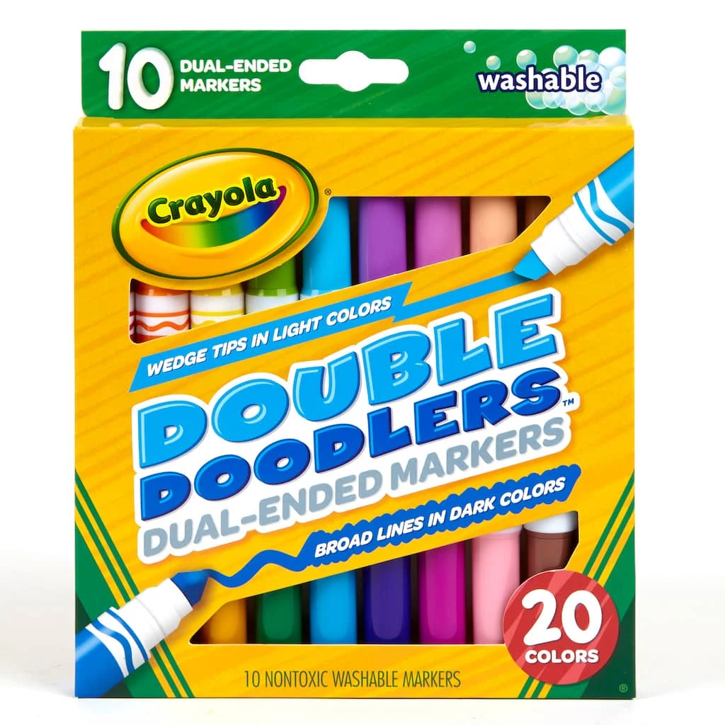 Wholesale ๐ 8 Packs: 3 Packs 10 ct. (240 total) Crayola® Dual-Ended Washable Double Doodlers Markers ๐คฉ 4 Wholesale ๐ 8 Packs: 3 Packs 10 ct. (240 total) Crayola® Dual-Ended Washable Double Doodlers Markers ๐คฉ - Image 2