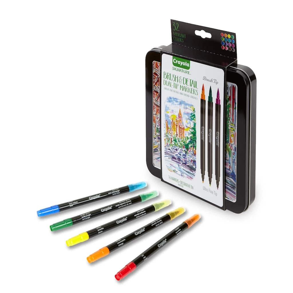 Wholesale 💯 Crayola® Signature™ 32 Color Brush & Detail Dual-Tip Markers 🥰 4 Wholesale 💯 Crayola® Signature™ 32 Color Brush & Detail Dual-Tip Markers 🥰 - Image 2