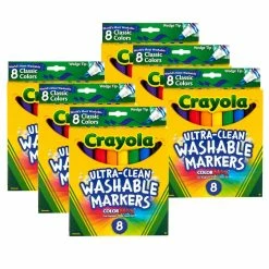 Promo 🎉 4 Packs: 6 Packs 8 ct. (192 total) Crayola® Ultra-Clean Wedge Tip Washable Markers 👏