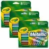 Brand new 😀 Crayola® Metallic Markers, 3 Packs of 8 🤩 -Crayola Shop D288899S 1