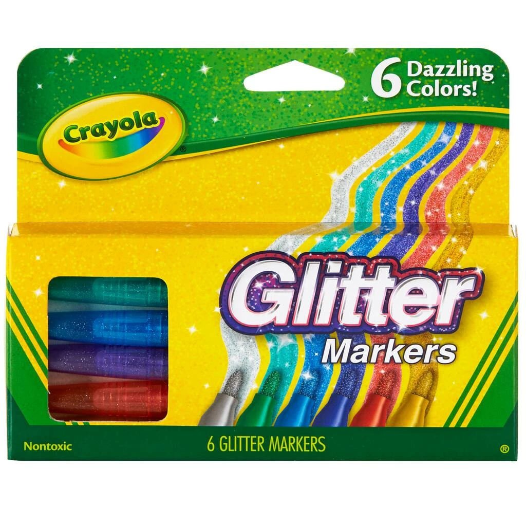 Deals ๐ Crayola® Glitter Markers, 3 Packs of 6 ๐ 4 Deals ๐ Crayola® Glitter Markers, 3 Packs of 6 ๐ - Image 2