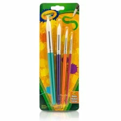 Promo 🎁 6 Packs: 4 Packs 4 ct. (96 total) Crayola® Round Brush Set 🧨 -Crayola Shop D304478S 2 1