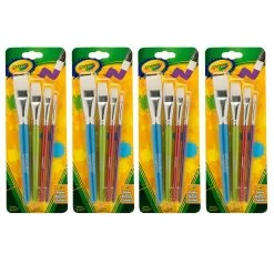 Outlet ⭐ 6 Packs: 4 Packs 4 ct. (96 total) Crayola® Big Paintbrush Flat Set 😉