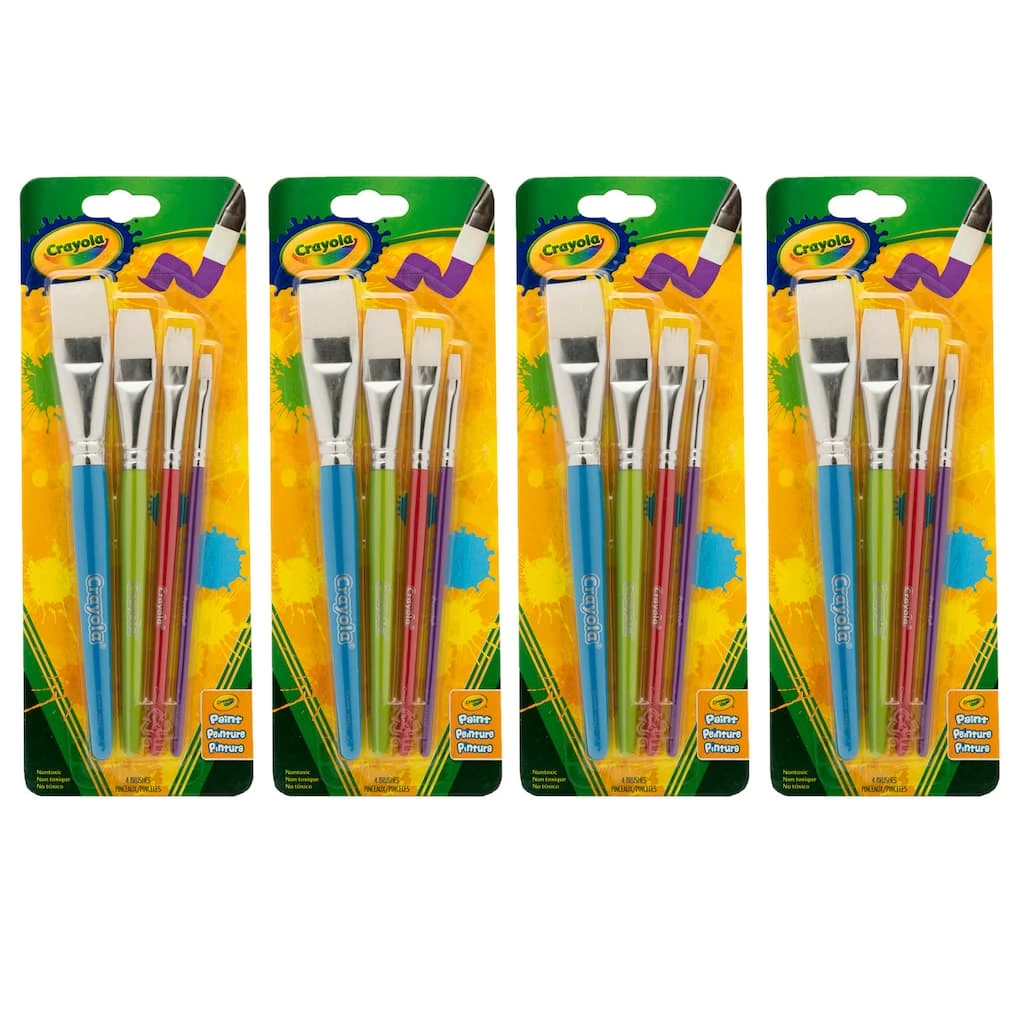 Outlet ⭐ 6 Packs: 4 Packs 4 ct. (96 total) Crayola® Big Paintbrush Flat Set 😉 3 Outlet ⭐ 6 Packs: 4 Packs 4 ct. (96 total) Crayola® Big Paintbrush Flat Set 😉