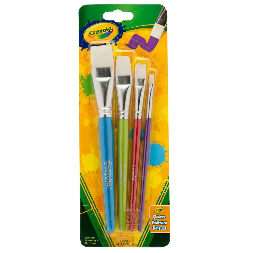 Outlet ⭐ 6 Packs: 4 Packs 4 ct. (96 total) Crayola® Big Paintbrush Flat Set 😉 4 Outlet ⭐ 6 Packs: 4 Packs 4 ct. (96 total) Crayola® Big Paintbrush Flat Set 😉 - Image 2