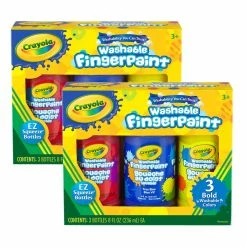 Deals 🤩 6 Packs: 2 Packs 3 ct. (36 total) Crayola® Bold Colors Washable Fingerpaint 👏