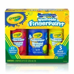 Discount 🔔 Crayola® Bold Colors Washable Fingerpaint, 2 Packs of 3 😉 -Crayola Shop D306641S 2