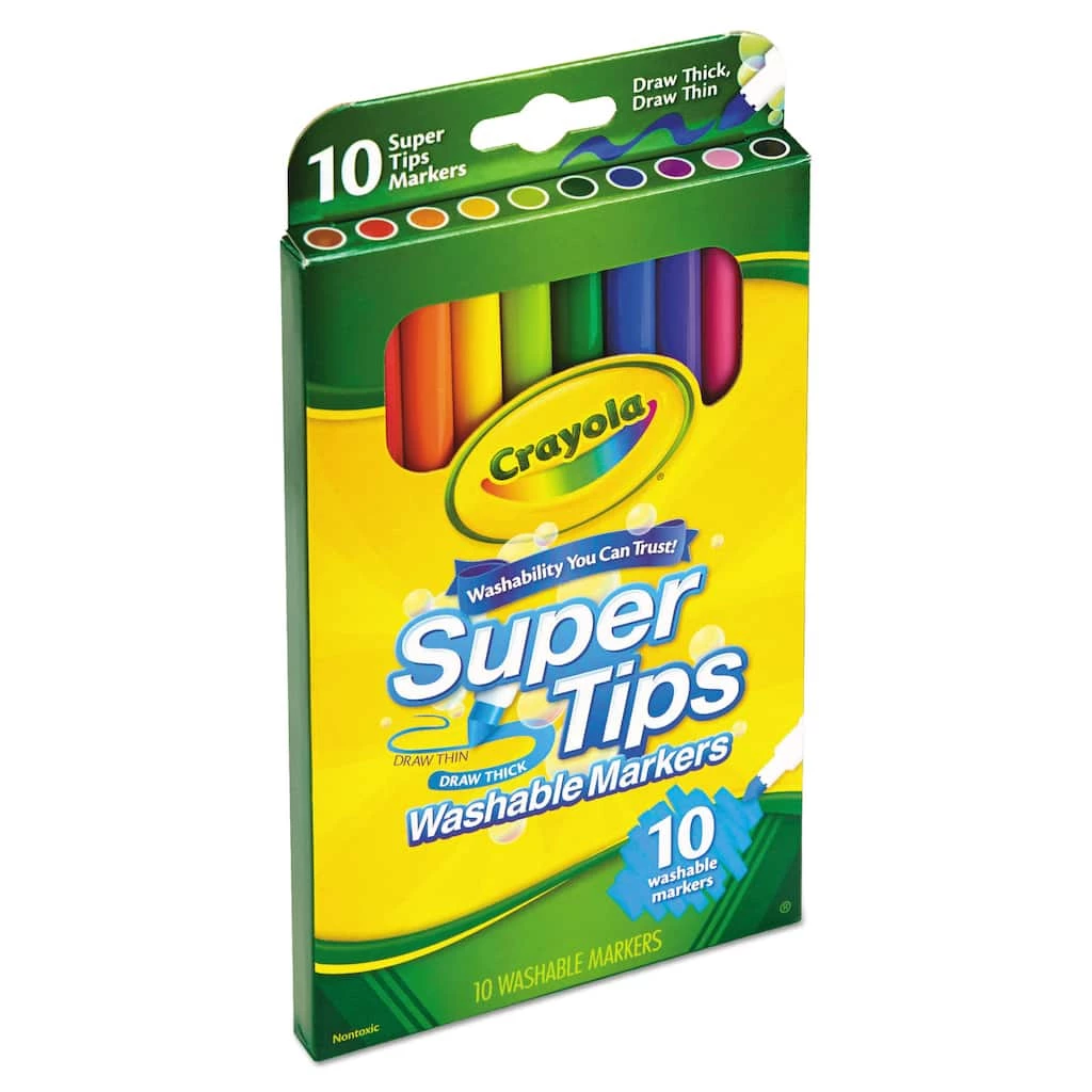 New ✨ 24 Packs: 10 ct. (240 total) Crayola® Washable Super Tips Markers 🎁 4 New ✨ 24 Packs: 10 ct. (240 total) Crayola® Washable Super Tips Markers 🎁 - Image 2