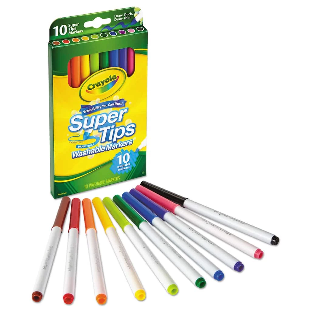 New ✨ 24 Packs: 10 ct. (240 total) Crayola® Washable Super Tips Markers 🎁 6 New ✨ 24 Packs: 10 ct. (240 total) Crayola® Washable Super Tips Markers 🎁 - Image 4