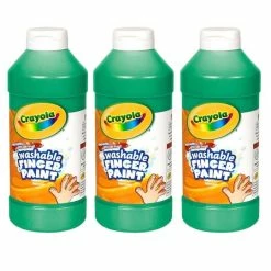New 🛒 Crayola® 3 Piece Washable Finger Paint, 16oz. ✨ -Crayola Shop D607442S 1