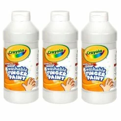 New 🛒 Crayola® 3 Piece Washable Finger Paint, 16oz. ✨ -Crayola Shop D607444S 1