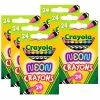 Outlet ✔️ 24 Packs: 6 ct. (144) Crayola® Neon Crayons 🎁 -Crayola Shop D607480S 1