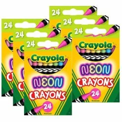 Outlet ✔️ 24 Packs: 6 ct. (144) Crayola® Neon Crayons 🎁