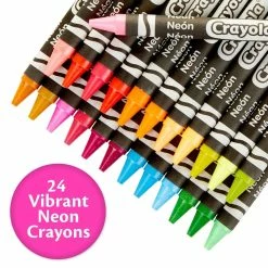 Outlet ✔️ 24 Packs: 6 ct. (144) Crayola® Neon Crayons 🎁 -Crayola Shop D607480S 5