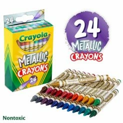 Budget 🥰 6 Packs: 24 ct. (144) Crayola® Metallic Crayons ✨ -Crayola Shop D607484S 5